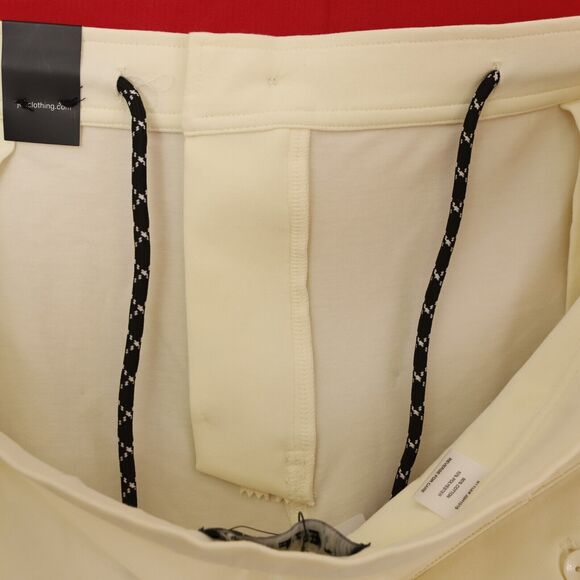 JEFF Nordstrom Men's Athletic Shorts XL Knit Stretch Hidden Drawstring Ivory B17 - Picture 4 of 5